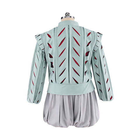 Tudor Male Green Red Top Grey Pants Cosplay Costume - Coscosmos