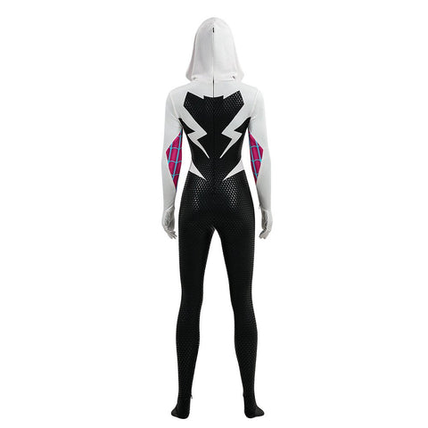 Upgraded Gwen Stacy Spider - Verse Cosplay Outfit, Color Block Embossed Full Set, Customizable Shoes - Coscosmos