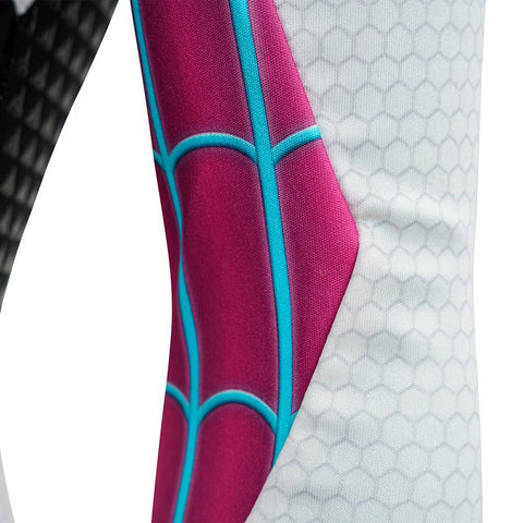 Upgraded Gwen Stacy Spider - Verse Cosplay Outfit, Color Block Embossed Full Set, Customizable Shoes - Coscosmos