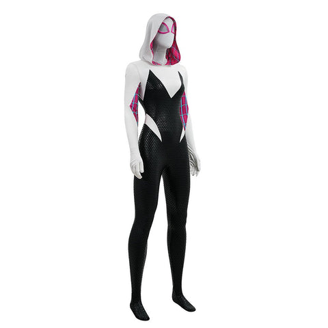 Upgraded Gwen Stacy Spider - Verse Cosplay Outfit, Color Block Embossed Full Set, Customizable Shoes - Coscosmos