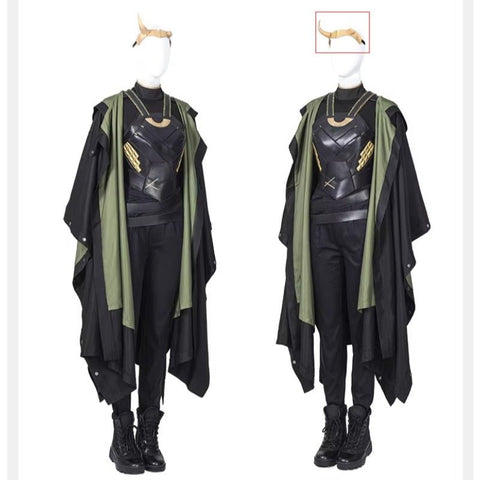 Upgraded Loki Sylvie Cosplay Costume Full Set – Custom - Made Lady Loki Outfit for Women - Coscosmos