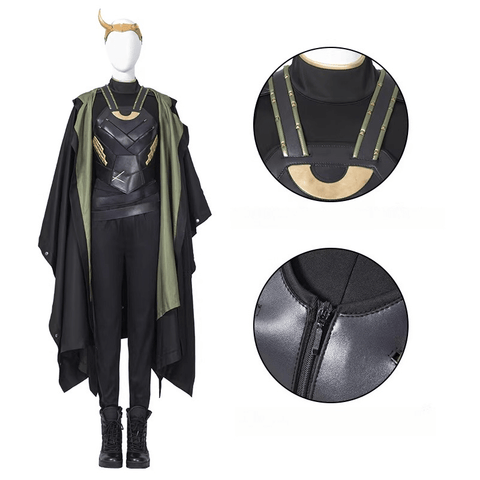 Upgraded Loki Sylvie Cosplay Costume Full Set – Custom - Made Lady Loki Outfit for Women - Coscosmos