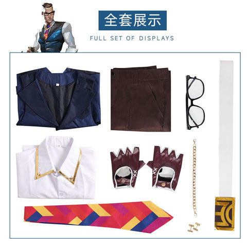 Valorant Chamber Halloween Cosplay Vest Set – British Suit Cosplay Costume for Adults, Complete Set for Cosplayers - Coscosmos