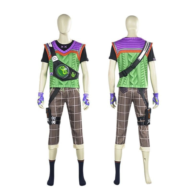 Valorant Gekko Complete Cosplay Costume Set – Streetwear Halloween Street Style Sage Gekko Urban Fashion Collectible - Coscosmos