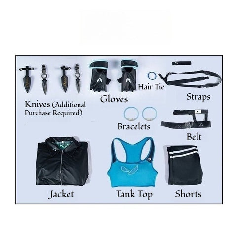 Valorant Jett Cosplay Full Set - Complete Premium Costume with Jacket & Pants - Coscosmos