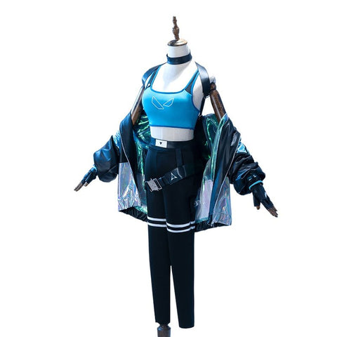 Valorant Jett Cosplay Full Set - Complete Premium Costume with Jacket & Pants - Coscosmos