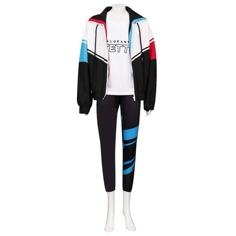 Valorant Jett Windbreaker Streetwear Cosplay Set – Premium Jacket, Pants, and Gloves for Game Fans, Cosplayers, and Urban Fashion Enthusiasts - Coscosmos