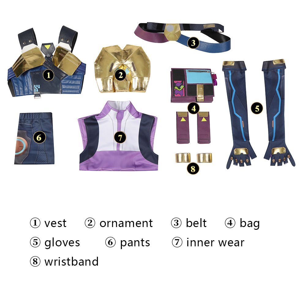 Valorant Neon Cosplay Full Costume Set - High - Quality Radiant Cosplay Outfit - Coscosmos
