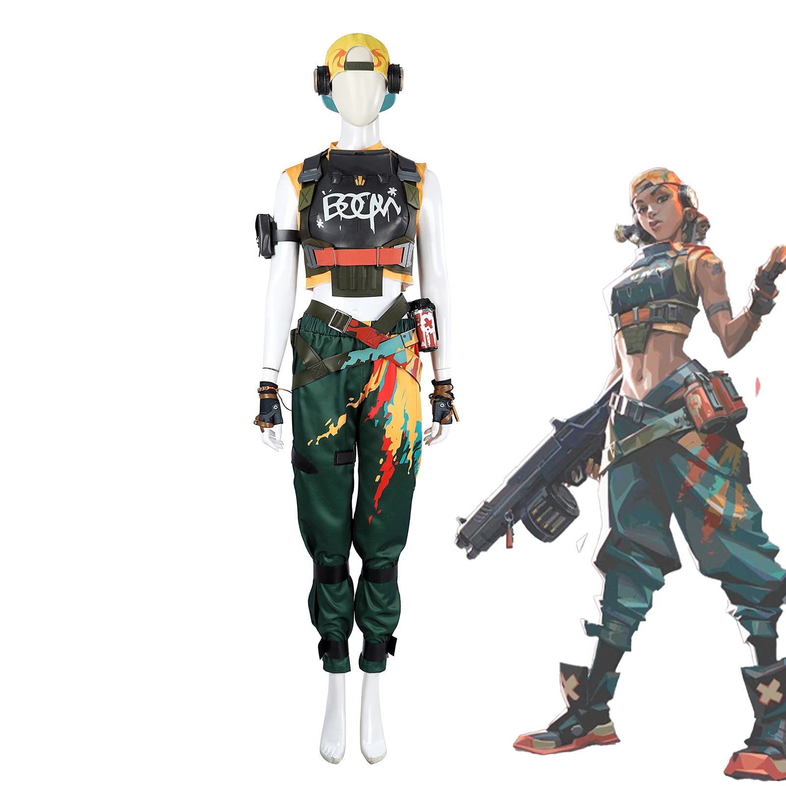 Valorant Raze Cosplay Costume - Authentic Shooting Game Character Outfit - Coscosmos