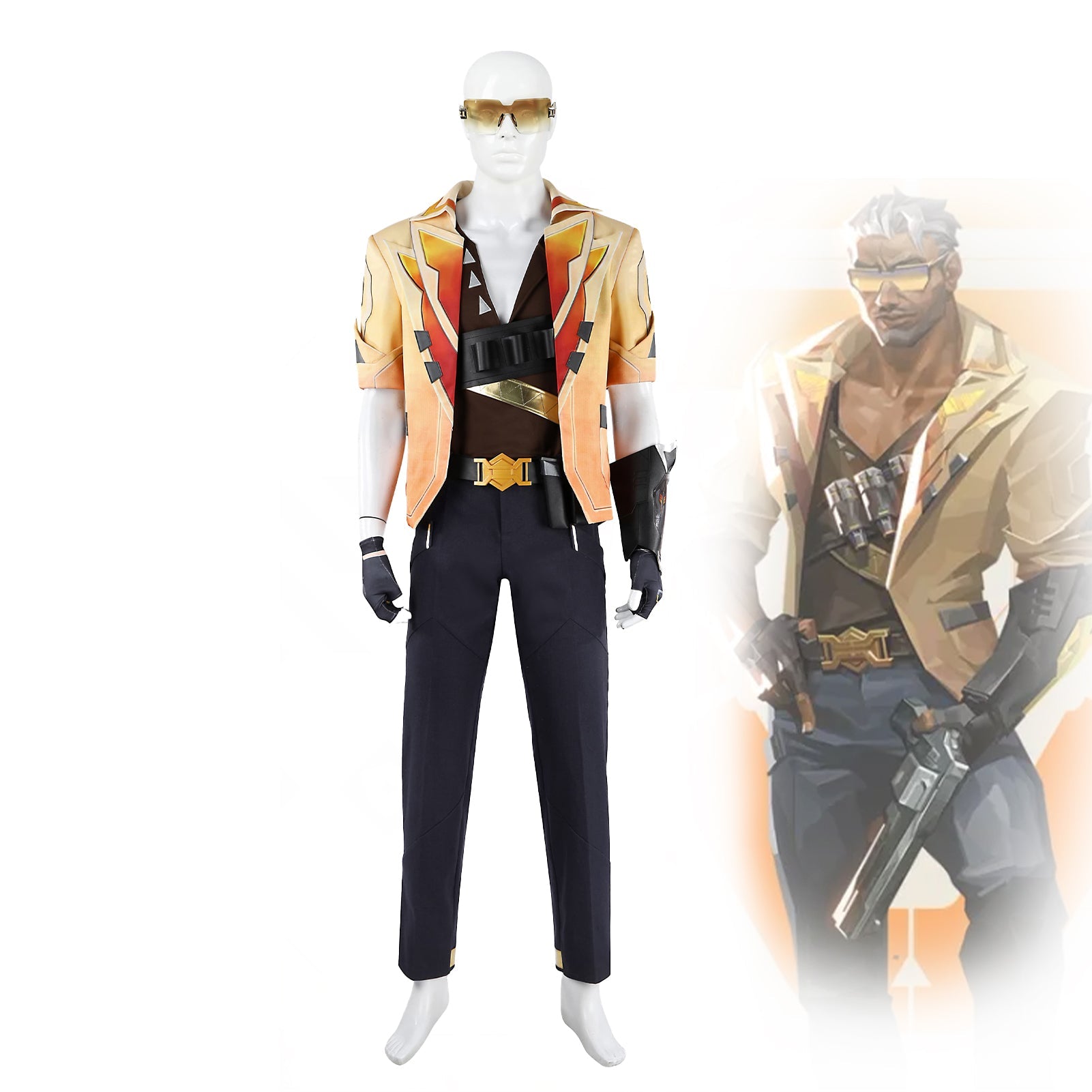 Valorant Tejo Cosplay Costume - Fearless Contract Titan Fox Tejo Game Outfit for Men - Coscosmos