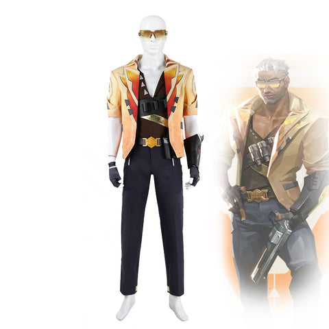 Valorant Tejo Cosplay Costume - Fearless Contract Titan Fox Tejo Game Outfit for Men - Coscosmos