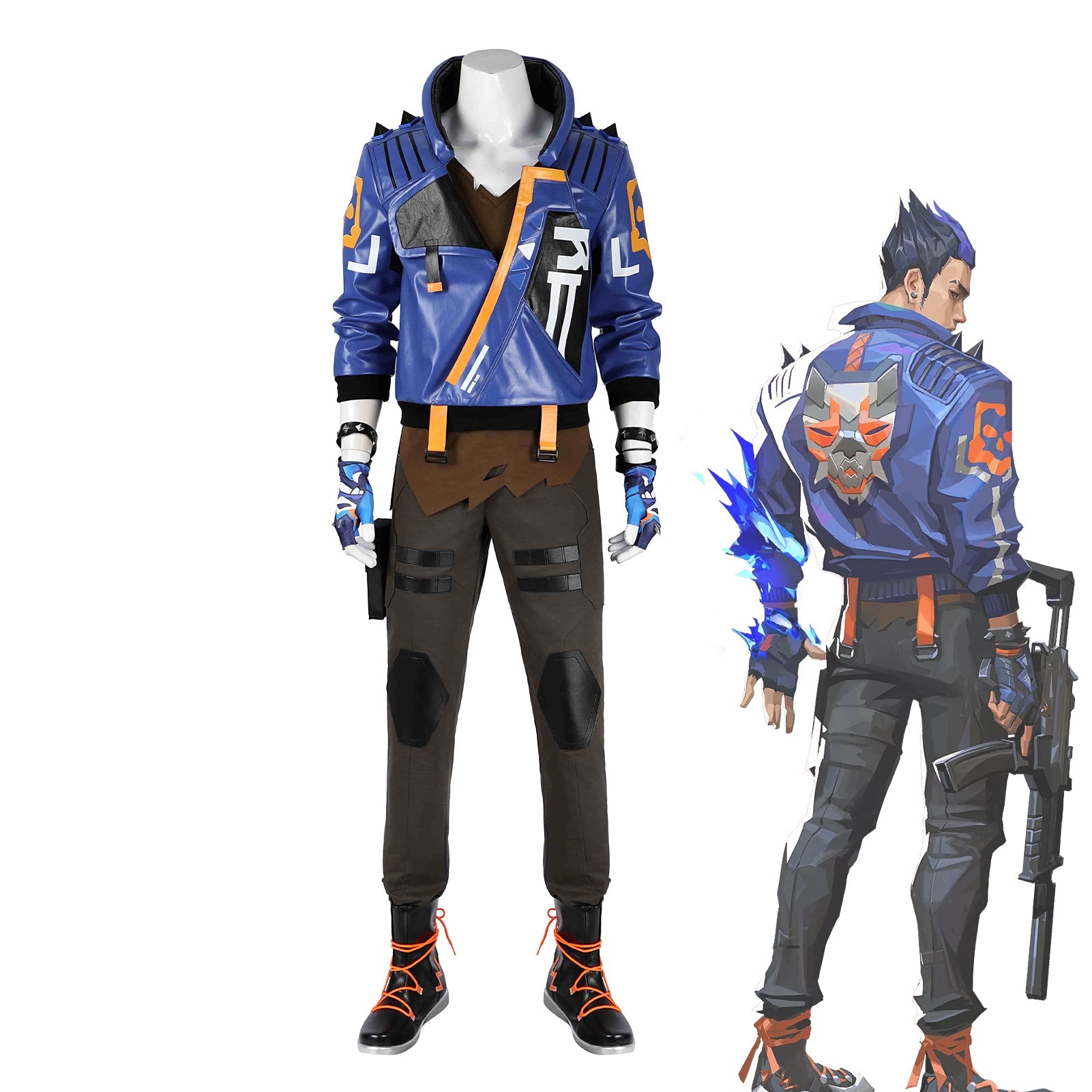 Valorant Yoru Nightcrawler Cosplay Costume Full Set - Coscosmos