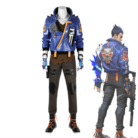 Valorant Yoru Nightcrawler Cosplay Costume Full Set - Coscosmos