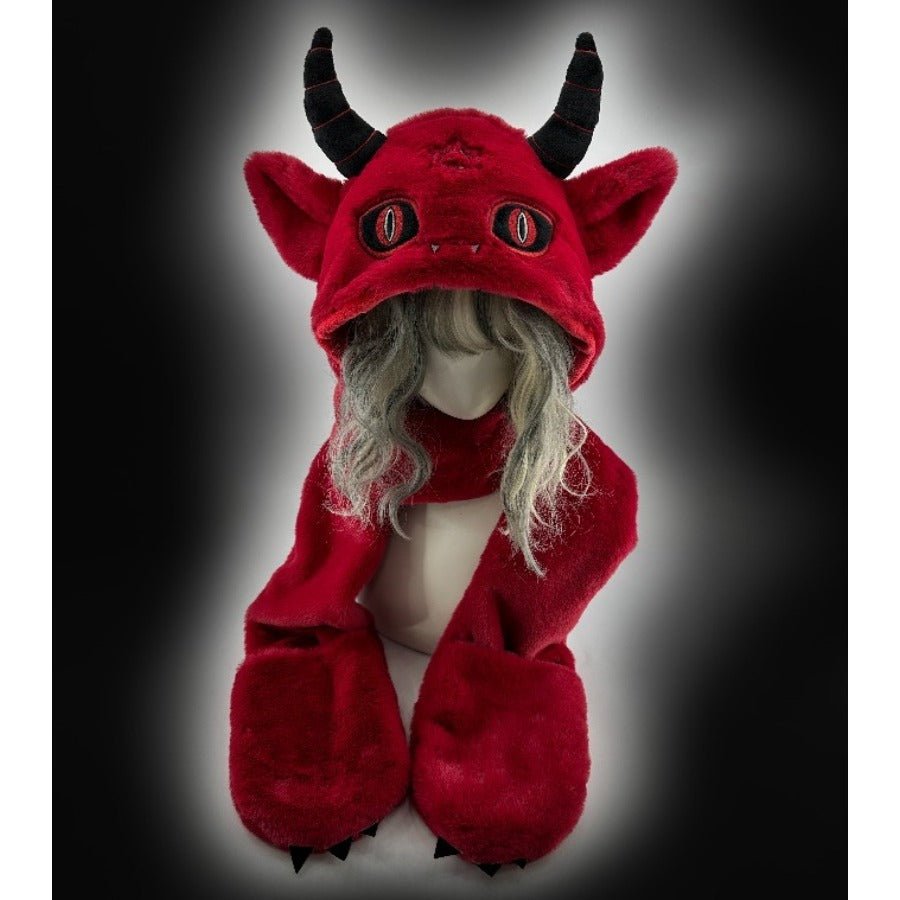 Vampire, Catgirl, Grim Reaper, Red Demon, Octopus, Zombie Whimsical Dark Y2K Cartoon Character Plush Winter Set - Coscosmos