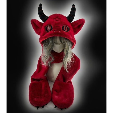 Vampire, Catgirl, Grim Reaper, Red Demon, Octopus, Zombie Whimsical Dark Y2K Cartoon Character Plush Winter Set - Coscosmos