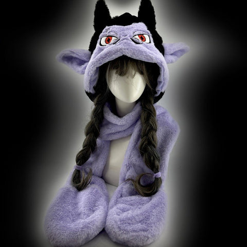 Vampire, Catgirl, Grim Reaper, Red Demon, Octopus, Zombie Whimsical Dark Y2K Cartoon Character Plush Winter Set - Coscosmos