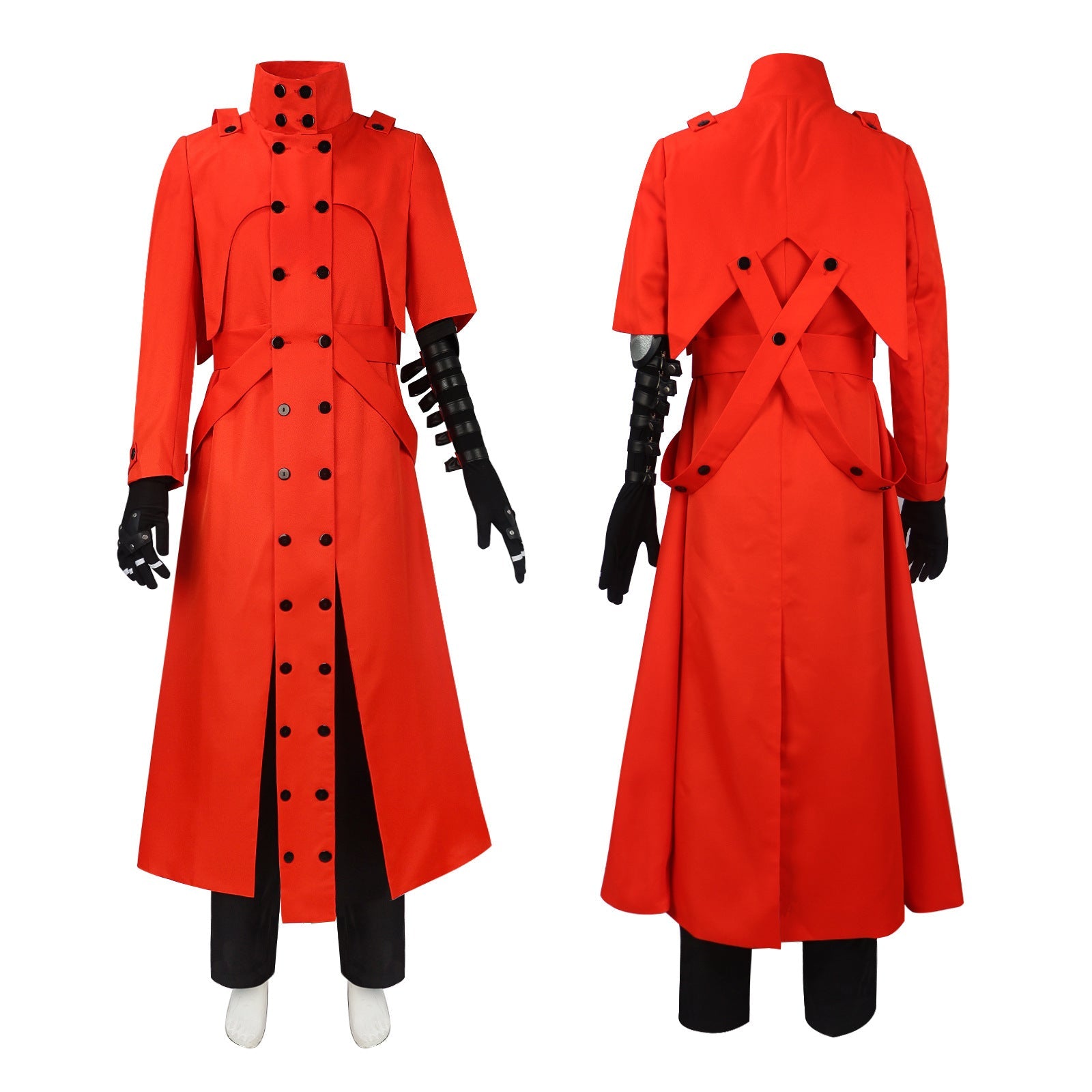 Vash the Stampede Trigun Cosplay Costume Full Set - Gunman Outfit for Anime Convention, Halloween, Cosplay Events - Coscosmos