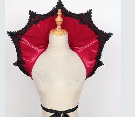 Velvet Victorian Gothic Vampire Cape for Women – Roleplay Elegance - Coscosmos