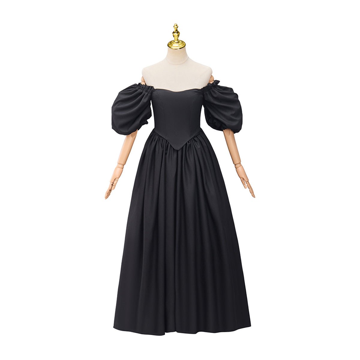 Victoria Black Off - Shoulder Dress – Elegant Cosplay Costume - Coscosmos