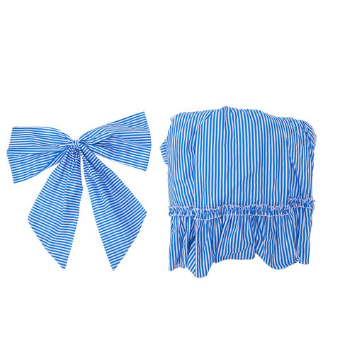 Victoria Blue Striped Dress Cosplay Costume – Elegant Anime - Inspired Outfit - Coscosmos
