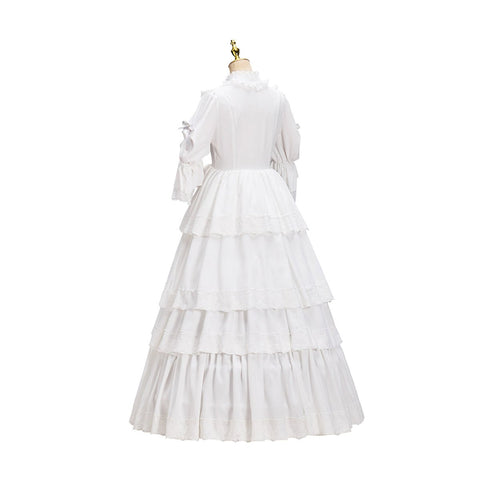 Victoria White Dress – Elegant Cosplay Costume for Anime Enthusiasts - Coscosmos