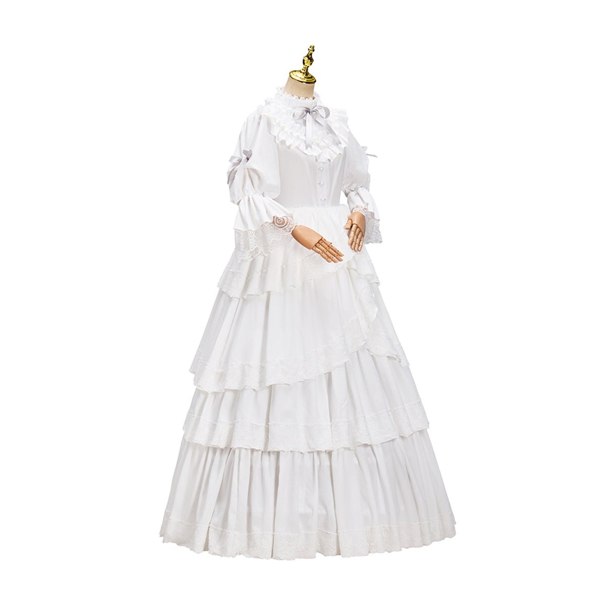 Victoria White Dress – Elegant Cosplay Costume for Anime Enthusiasts - Coscosmos