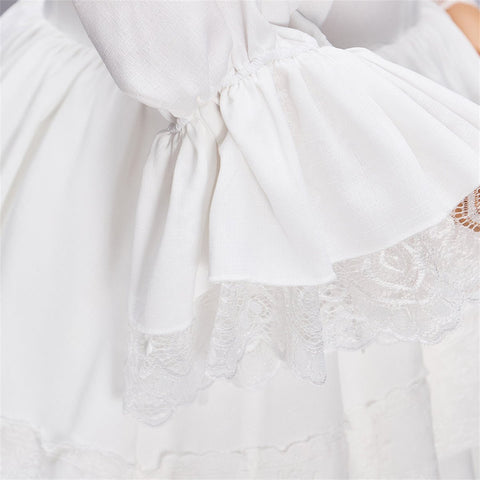 Victoria White Dress – Elegant Cosplay Costume for Anime Enthusiasts - Coscosmos