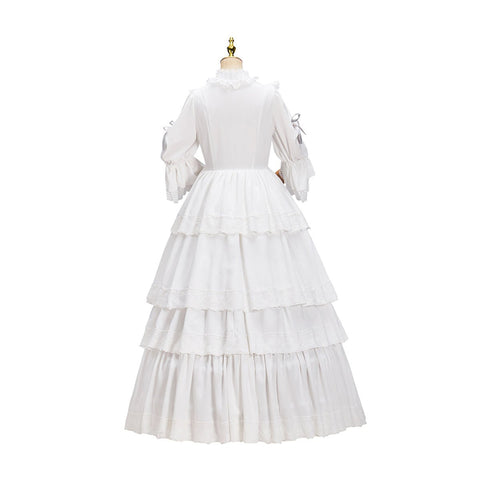 Victoria White Dress – Elegant Cosplay Costume for Anime Enthusiasts - Coscosmos