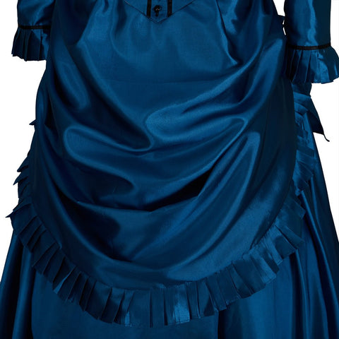 Victorian Maria Antonietta Blue Dress Daphne Dress Vintage Renaissance Ball Gown Historical Robe Queen - Coscosmos