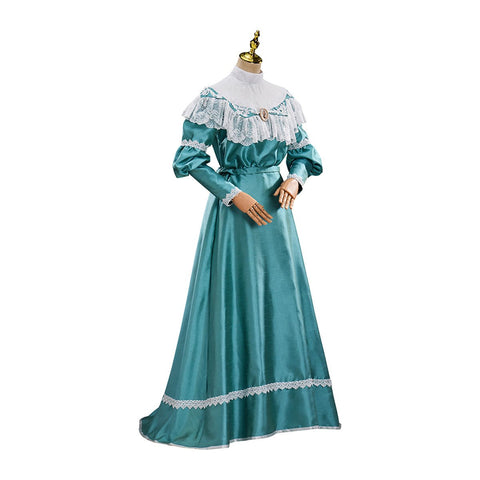 Victorian Off - Shoulder Green Dress - Elegant Cosplay Costume for Anime Enthusiasts - Coscosmos