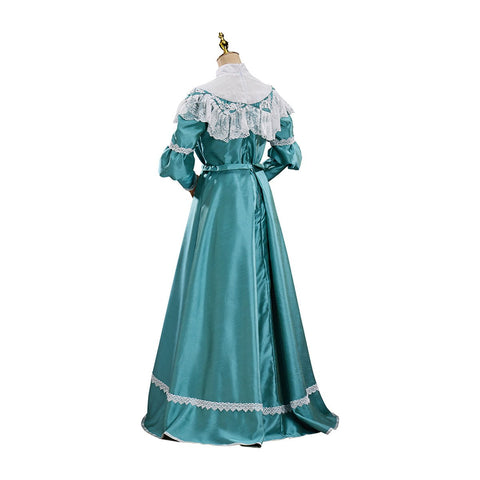 Victorian Off - Shoulder Green Dress - Elegant Cosplay Costume for Anime Enthusiasts - Coscosmos