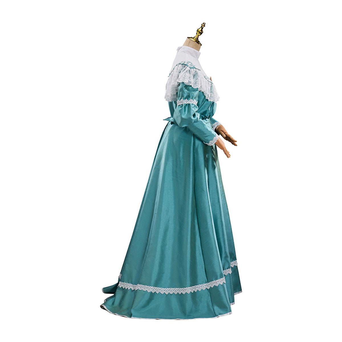 Victorian Off - Shoulder Green Dress - Elegant Cosplay Costume for Anime Enthusiasts - Coscosmos