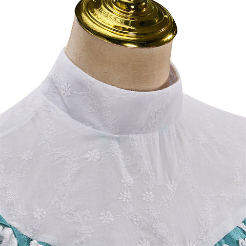 Victorian Off - Shoulder Green Dress - Elegant Cosplay Costume for Anime Enthusiasts - Coscosmos