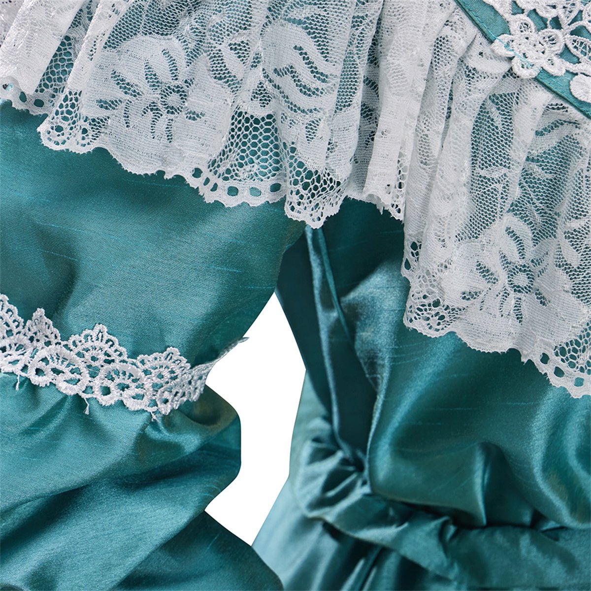 Victorian Off - Shoulder Green Dress - Elegant Cosplay Costume for Anime Enthusiasts - Coscosmos