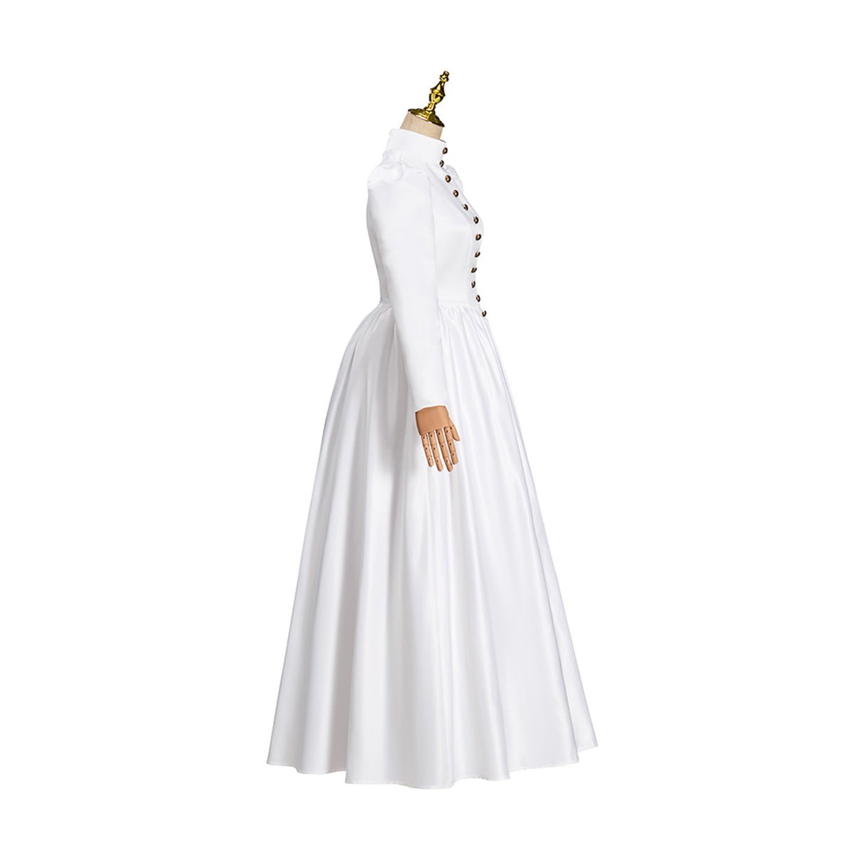Victorian White Dress Cosplay Costume – Elegant Gothic Lolita Outfit For Renaissance Themes - Coscosmos