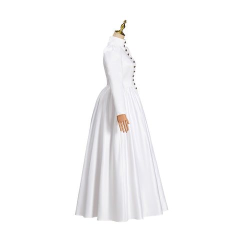 Victorian White Dress Cosplay Costume – Elegant Gothic Lolita Outfit For Renaissance Themes - Coscosmos