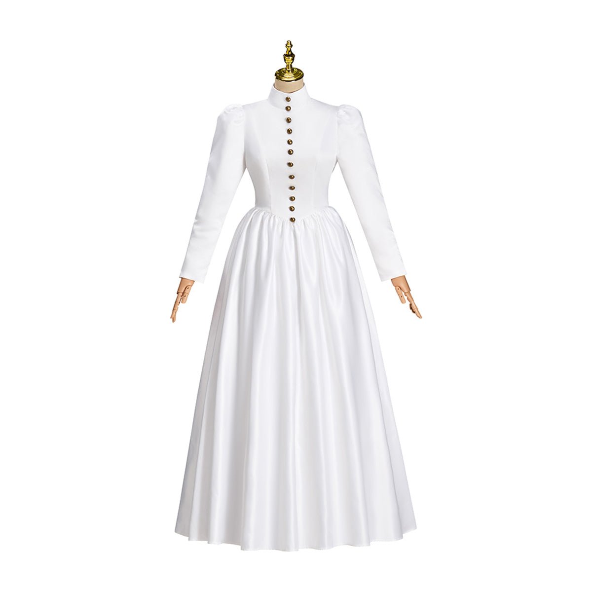Victorian White Dress Cosplay Costume – Elegant Gothic Lolita Outfit For Renaissance Themes - Coscosmos