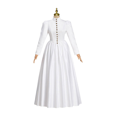 Victorian White Dress Cosplay Costume – Elegant Gothic Lolita Outfit For Renaissance Themes - Coscosmos