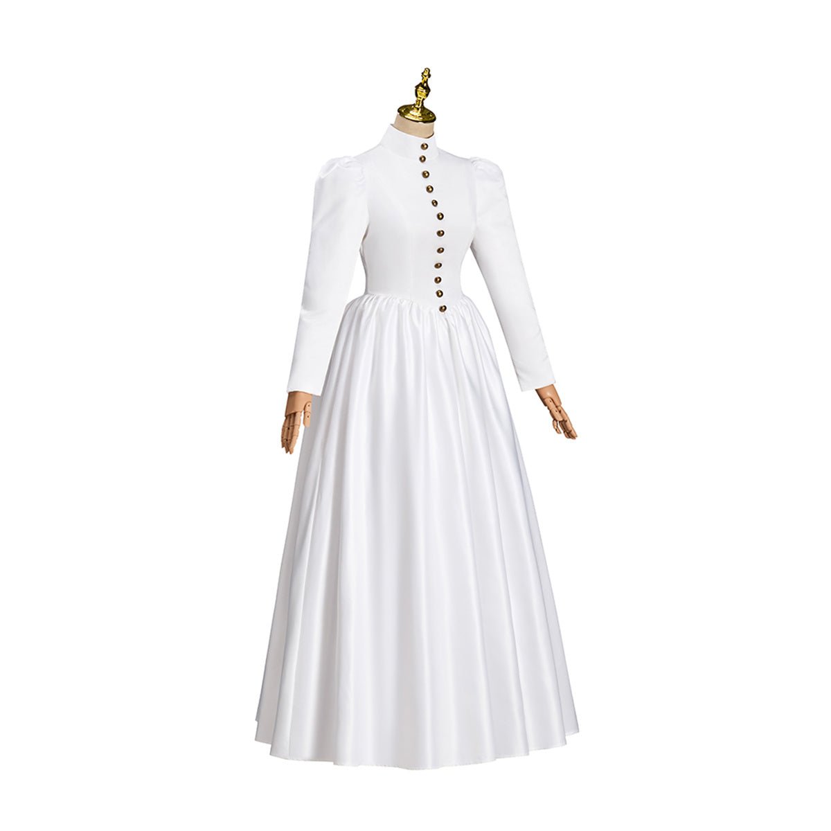 Victorian White Dress Cosplay Costume – Elegant Gothic Lolita Outfit For Renaissance Themes - Coscosmos