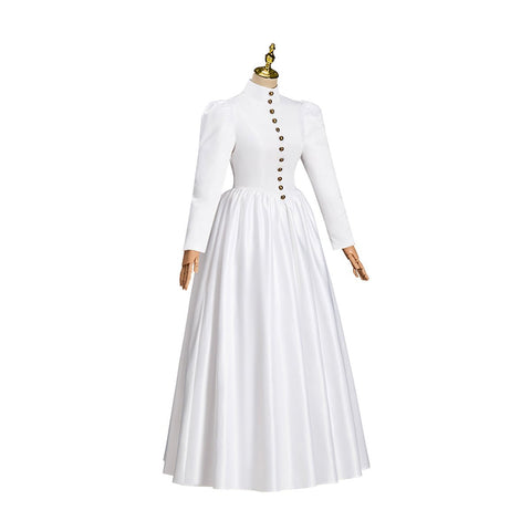 Victorian White Dress Cosplay Costume – Elegant Gothic Lolita Outfit For Renaissance Themes - Coscosmos