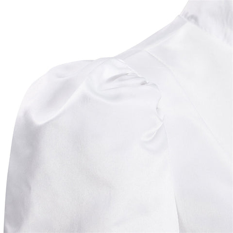 Victorian White Dress Cosplay Costume – Elegant Gothic Lolita Outfit For Renaissance Themes - Coscosmos