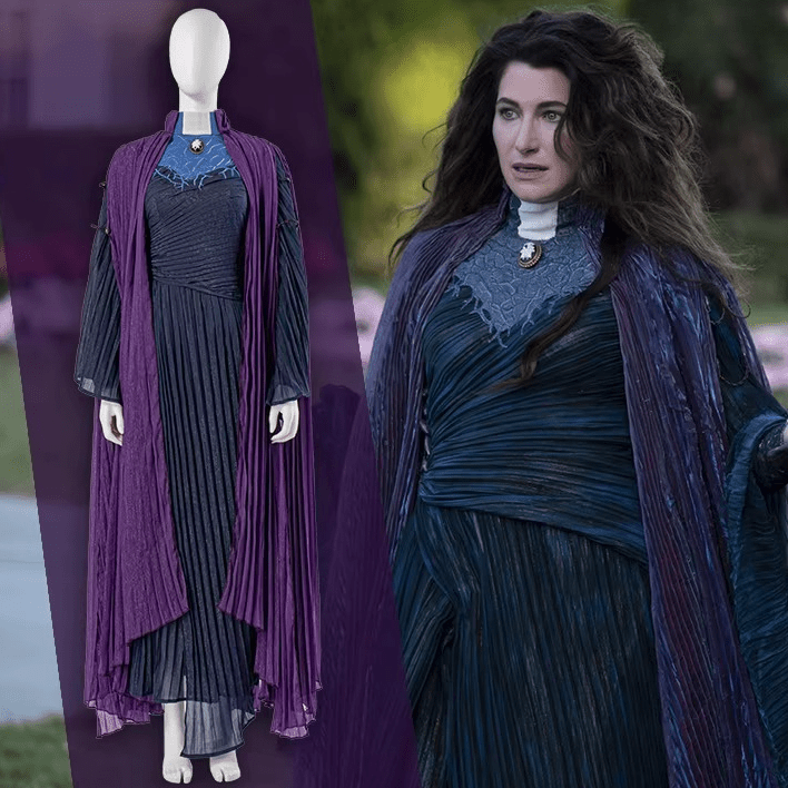 WandaVision Agatha Harkness Cosplay Costume, Scarlet Witch TV Show Outfit for Women - Coscosmos