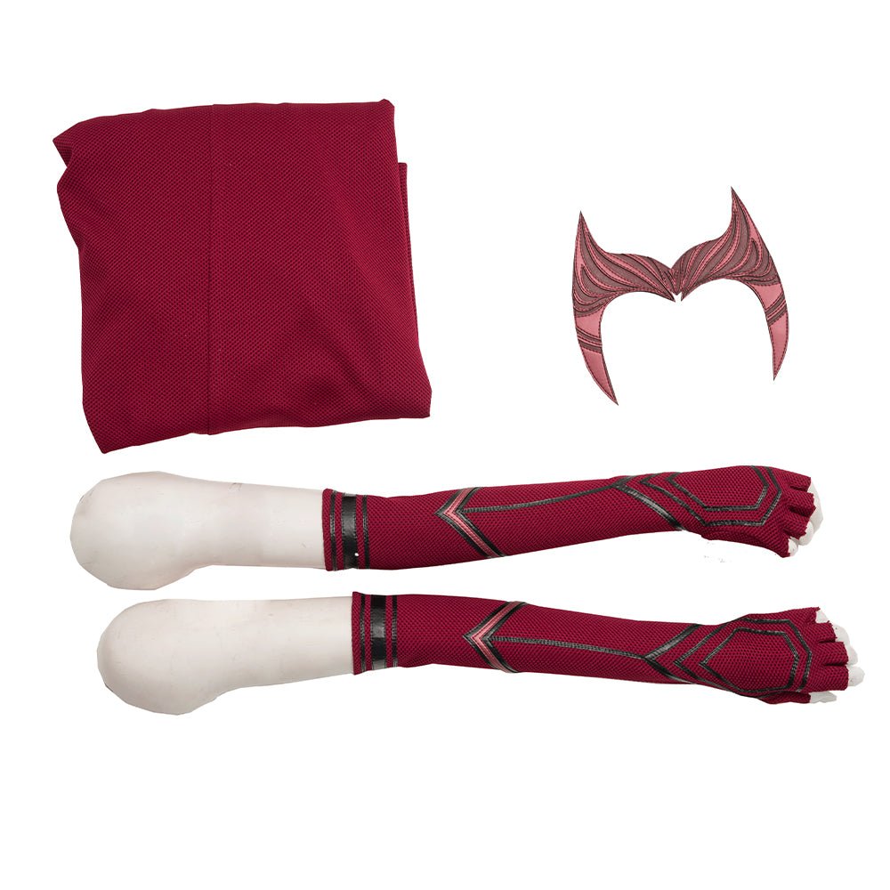 WandaVision Scarlet Witch Wanda Maximoff Second Version Cosplay Costume - Coscosmos