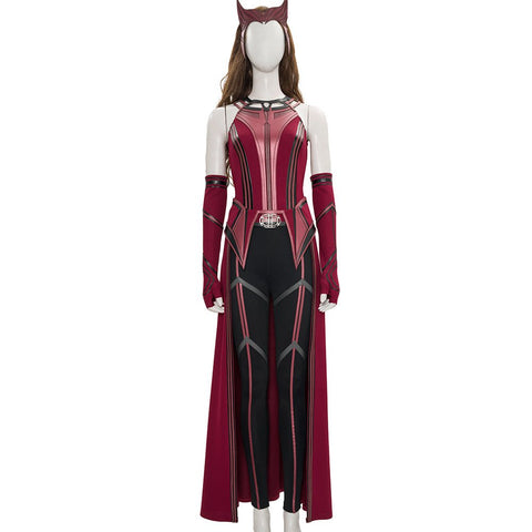 WandaVision Scarlet Witch Wanda Maximoff Second Version Cosplay Costume - Coscosmos