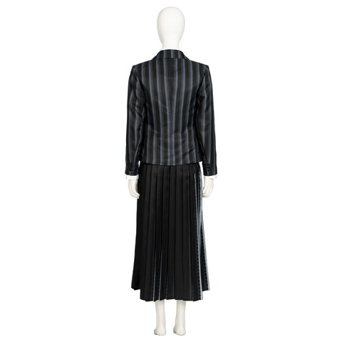 Wednesday Addams Girls Cosplay School Uniform 5 - Piece Set for Halloween and Party - Coscosmos