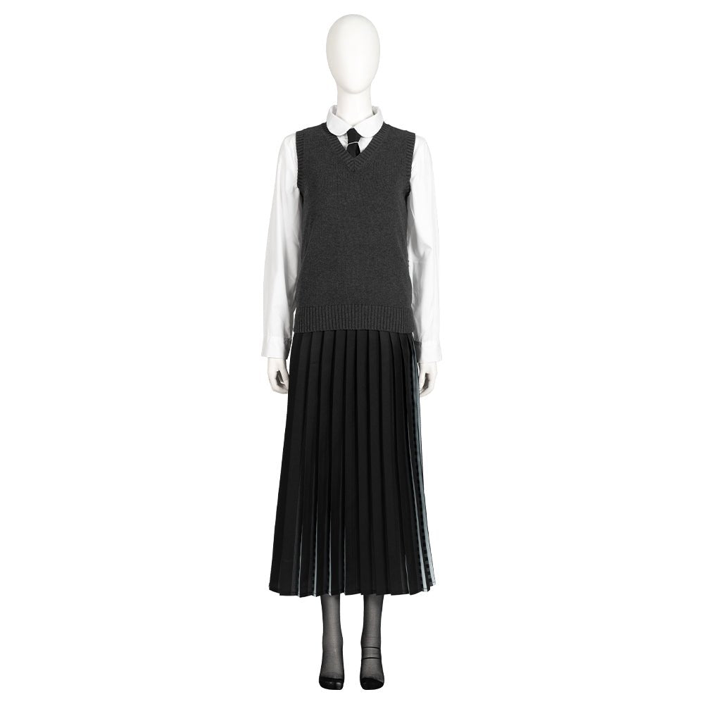 Wednesday Addams Girls Cosplay School Uniform 5 - Piece Set for Halloween and Party - Coscosmos