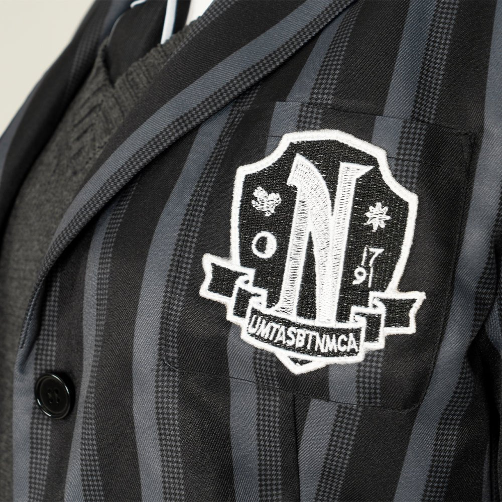 Wednesday Addams Girls Cosplay School Uniform 5 - Piece Set for Halloween and Party - Coscosmos