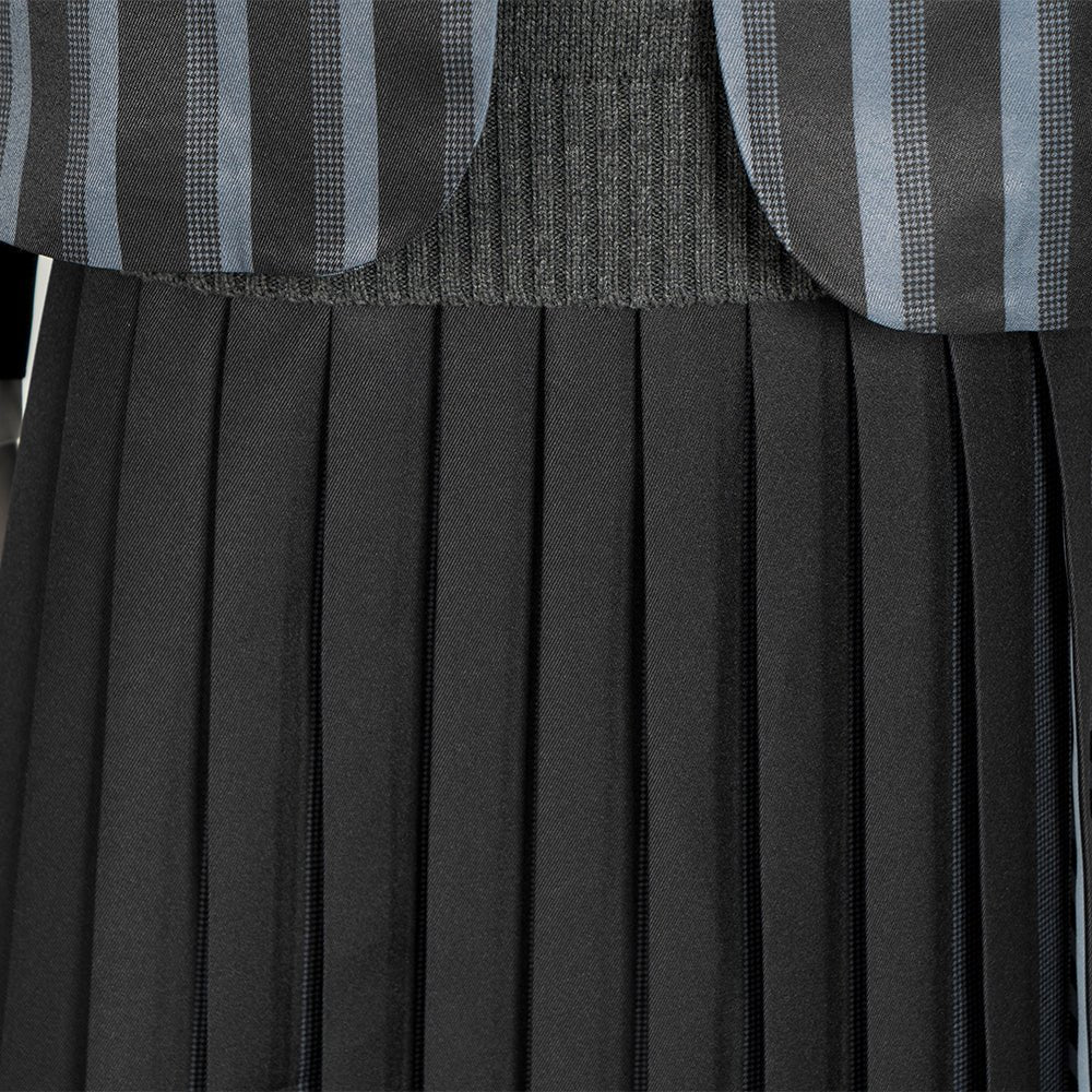 Wednesday Addams Girls Cosplay School Uniform 5 - Piece Set for Halloween and Party - Coscosmos