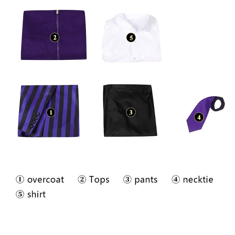 Wednesday Addams Xavier Thorpe Ajax Petropolus Cosplay Costume Halloween Outfit - Coscosmos