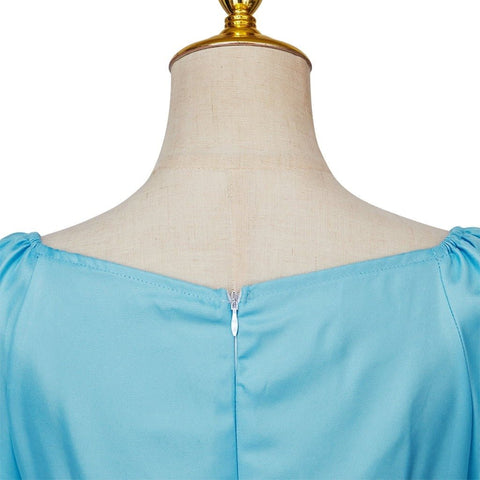 Wendy Darling Blue Princess Dress - Peter Pan Inspired Wendy Outfit for Halloween Cosplay & Carnival - Coscosmos